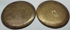 2x lot Hermes & Semeah Enamel on Brass Cloisonne Plates MCM Greece 6 1/2″ 12D