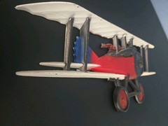 Vintage Sexton USA 1975 Cast Iron Air Plane Wall Hanging Decor Red & White 11×6