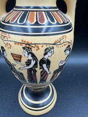 Greek Vase Dionysus Satyres by D. Vassilopoulos M.F.138 Louvre Museum Replica