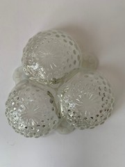 Vintage Anchor Hocking Moonstone milk white and clear candy dish