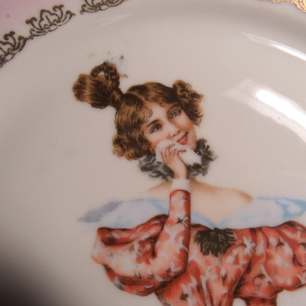 Antique Zeh Scherzer Bavarian Edwardian Lady Plate
