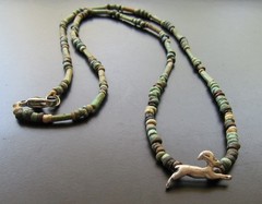 NILE Ancient Egyptian Amulet Mummy Bead Necklace ca 600 BC