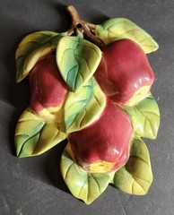 VTG Home Interiors HOMCO Sonoma Villa Fruit Wall Plaque Decor Pear Grape Apple