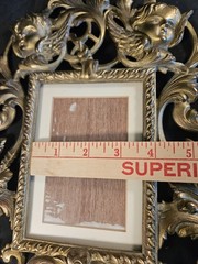 Antique/Vintage Victorian Brass Ornate Frame ANGELS Art Nouveau Flowing Lines