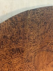 Antique Arts Crafts Flemish Art Pyrography Wood Wall Plaque Nouveau Scene 18 In