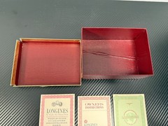 Vintage Longines Wittnauer Red Velvet Watch Box & Case with Papers