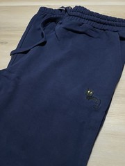 VeeFriends Size XL Classic Logo Sweatpants Navy Blue Spellout Black Cat