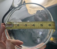 Stunning Oversized Hand Blown Art Glass Cloche / Display Dome Bullicante Bubbles