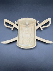 Vintage Sexton 576 USA Cast Metal Drum with Eagle Crest Crossed Swords Plaque