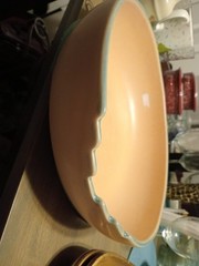 Vintage Treasure Craft Pottery Bowl 13″ Across 3.5″ Tall Made In USA