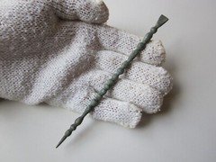 very rare AMAZING perfect large ancient roman bronze engraved stylus I – II A.D.