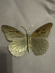Set Of 3 Home Interior Gold Metal Butterflies Gallery Wall Accent Art Decor