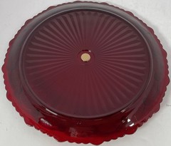Vintage Avon 1876 Cape Cod Collection Ruby Red Two Tier Server w/original box