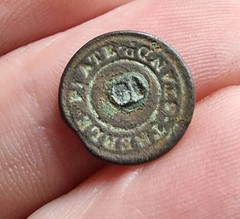 18th Century Cufflink Bust William IV ? Detecting Find Georgian Antique 13mm