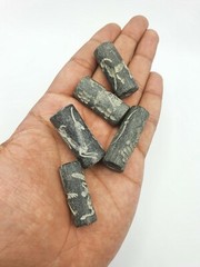 5 Pieces Lot Ancient Near Eastern Genuine Black Stone Cylinder Seals