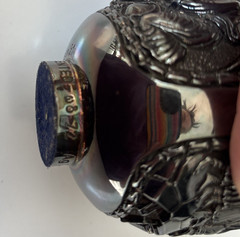 Large Vintage Greece Silver 995 Religious Egg Sculpture Icon Relief 690g