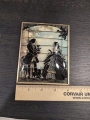 Vintage 1940’s Reverse Art Glass Sillouette