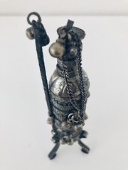 Rare Antique Moroccan Bedouin Kohl Intricate Handmade Metal Eye Liner Makeup Set