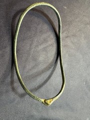 Ancient Roman Bronze Anklet – Decorated Penannular Bangle/Relic