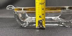 Vintage Art Deco Hinged Clear Glass Jewelry Casket / Trinket Box 1930s–40s READ