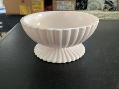 Unbranded Light Pinkish Color Glass Pedestal Dish