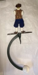 Vintage Teeter. Golfer, Metal. Unmarked. Cast Iron?