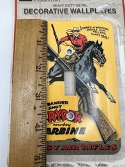 RARE* Vintage Replica Metal Light Switch Cover Red Ryder Daisy Air Rifles NEW