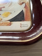 1975 Norman Rockwell “The Butter Girl” First Limited Edition Christmas Tray