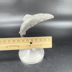 Vintage UPL Metal Pewter Jumping Fish Figurine Made In Ireland Figurine Marked