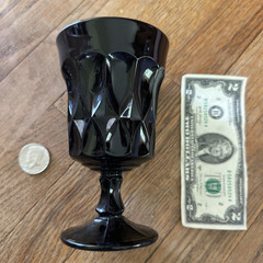2 Vintage NORITAKE “Perspective” Ebony Jet Black Ice Tea Goblet Glasses