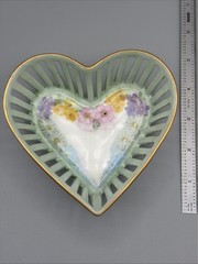 3″ Heart-shaped Trinket Dish – Schwarzenhammer Bavaria Germany – Signed
