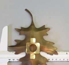 3 VTG Home Interiors Homco Brass Oak Leaves Wall Plaques Hangings Picture Accent