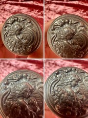 Antique Small Levi & Salaman Glass Jar Pot Sterling Silver Lid Art Nouveau 1900s