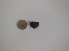 Wedgwood Black Jasperware Non Drilled Heart For Jewelry Crafts Framing Etc