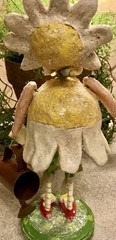 Penny McAllister 2007 Folk Art “Petal Pusher” Paper-Mache Bobblehead Figure