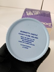 Bunratty Castle Ireland Wedgewood Blue Jasperware Trinket Box, Limited Edition.