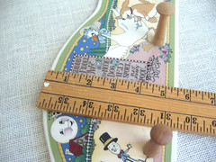 Mary Engelbreit Nursery Rhyme Peg Wall Rack 1990’s Repairs Ceramic and Wood