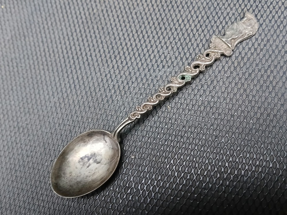 UNTESTED Souvenir Spoon Greece Athens Greek Athena Athina 800 825 Silver AS IS