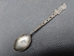UNTESTED Souvenir Spoon Greece Athens Greek Athena Athina 800 825 Silver AS IS