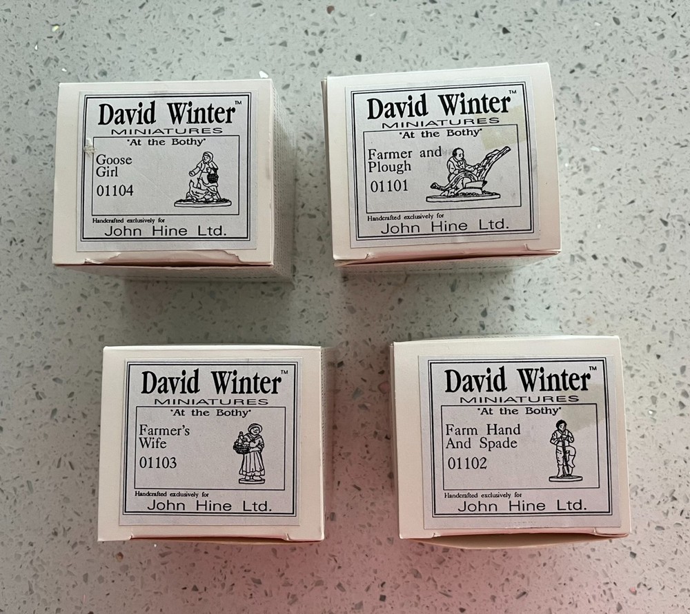 David Winter Miniatures At The Bothy PROOF SET of 4