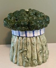 Fitz & Floyd Classic Vegetable Garden Broccoli Canister Jar Container Vtg. 1995