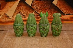 Authentic Ancient Egyptian Antiquities Stone Rare Green Canopic Jars Egyptian BC