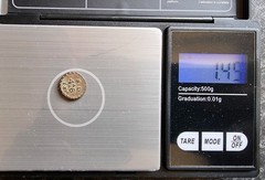 Georgian Coin Weight 4s 6d Metal Detecting Find Antique 18th Century 1.45g