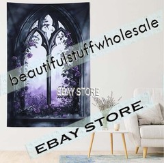 Haunted Arch Wall Hanging Tapestry Gothic Fantasy Forest 39X59 in