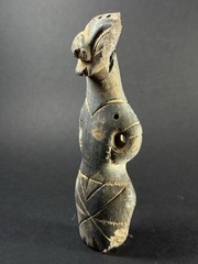 RARE ANCIENT VINCA NEOLITHIC STONE CARVED STATUETTE OF ALIEN LIKE FIGURINE