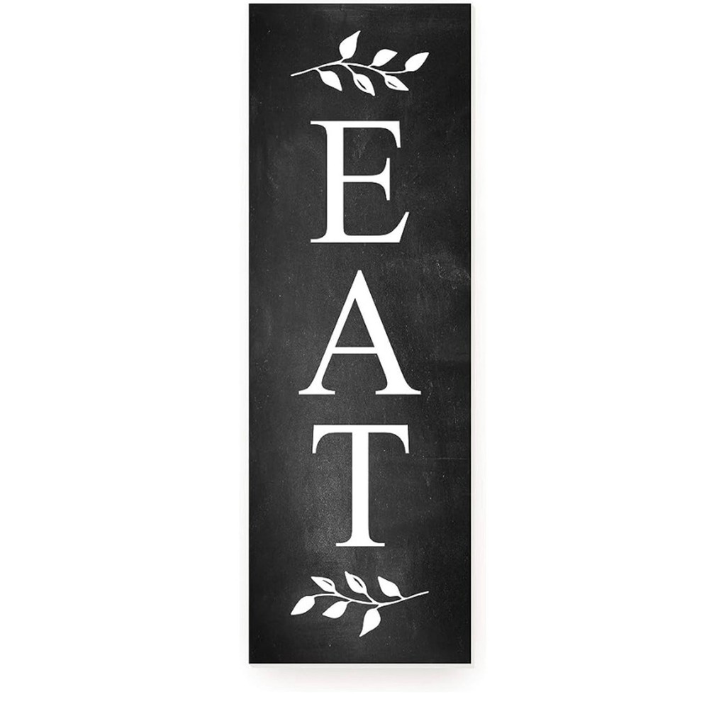 Eat Kitchen Wood Rustic Style Wall Décor Sign 8×23 Unframed