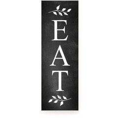 Eat Kitchen Wood Rustic Style Wall Décor Sign 8×23 Unframed
