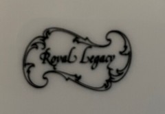 Royal Legacy Trinket Dish White With Blue And Gold Design