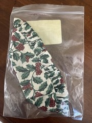 Longaberger Parsley Fabric Liner In Traditional Holly NEW