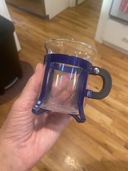 Vintage Blue Bodum Bistro Chambord Java Cup Made In Switzerland Set 2 Mugs Cups